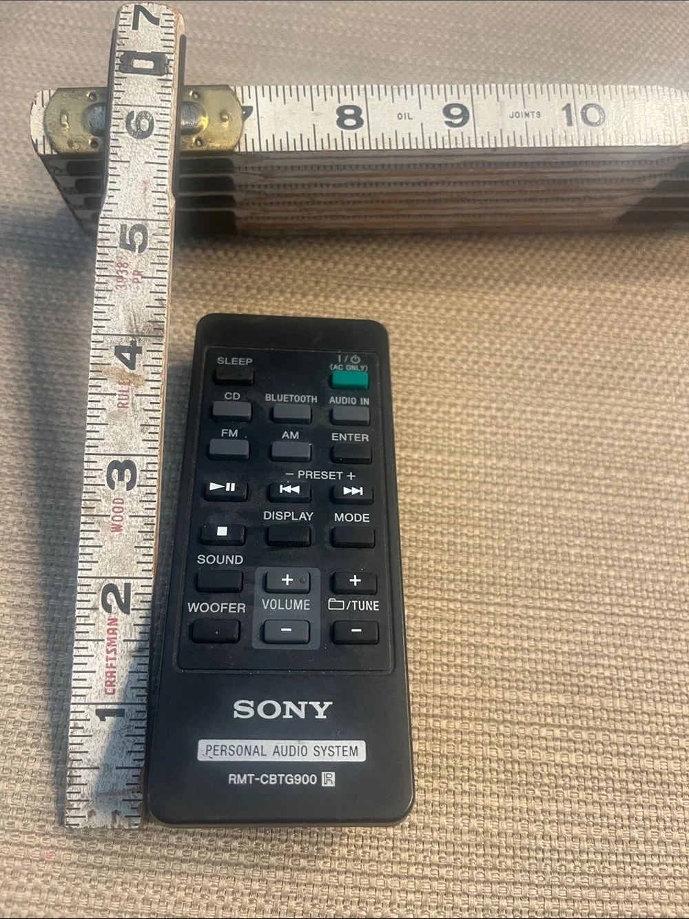 Sony Black Remote Control for Personal Audio System. Rmt cbt900